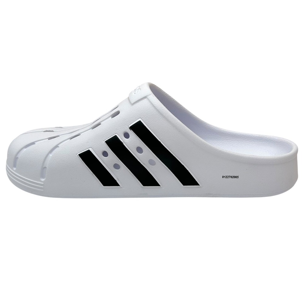 Adidas Adilette Womens Slip on Clog Sz 8 White-Black Lightweight Water Friendly - Picture 5 of 12